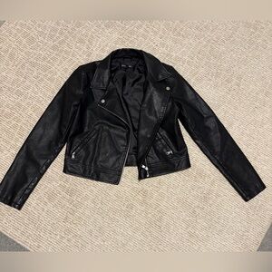 Baccini Black Faux Leather Jacket